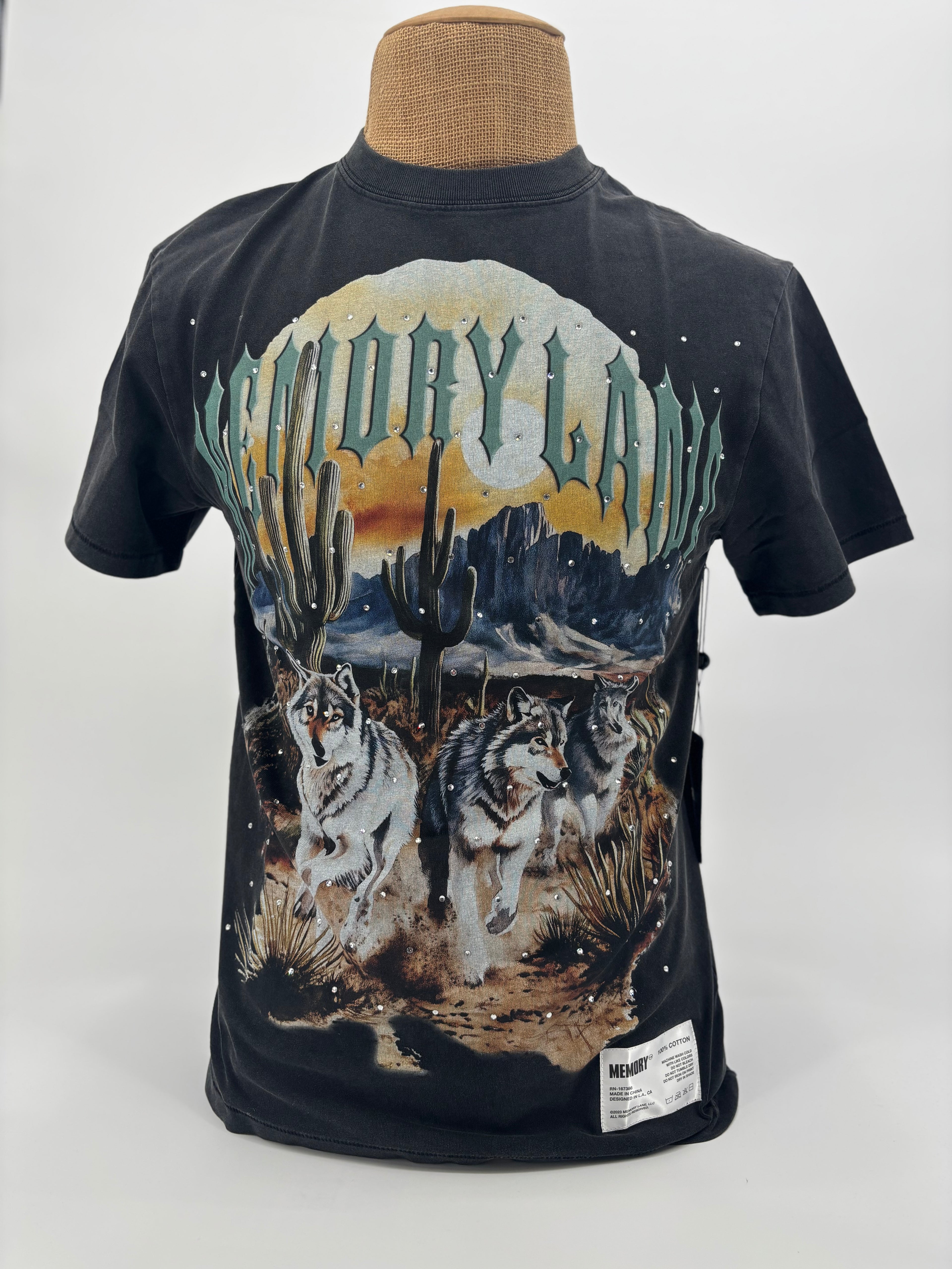 ML Runnin Wolves Tee Vntg Blk