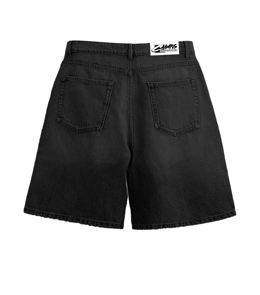 Campus Applique Denim Jort Blk