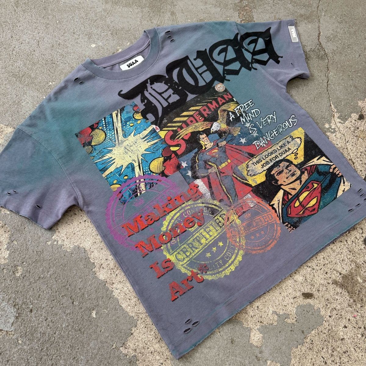 DUAA Toon Tee Grey