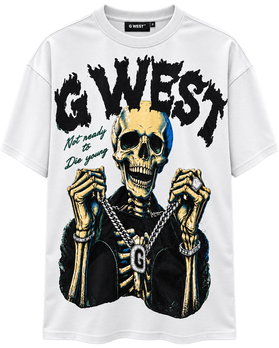 GWest Grim Glory Tee Wht Green