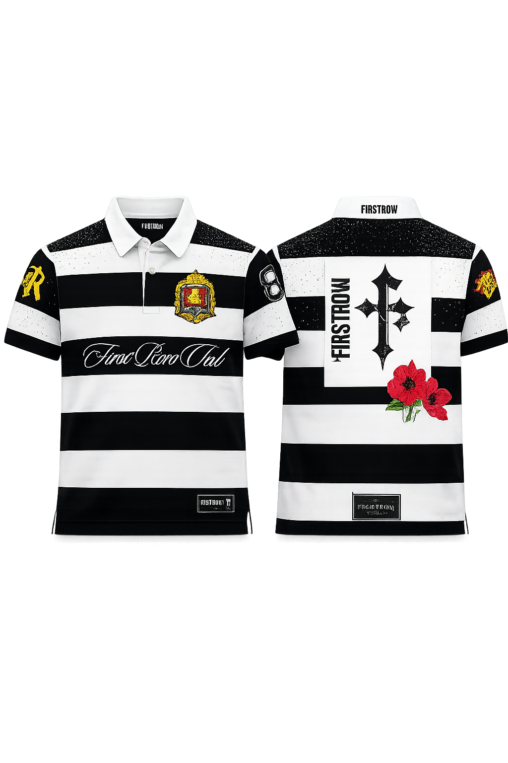 First Row Rugby Polo Black