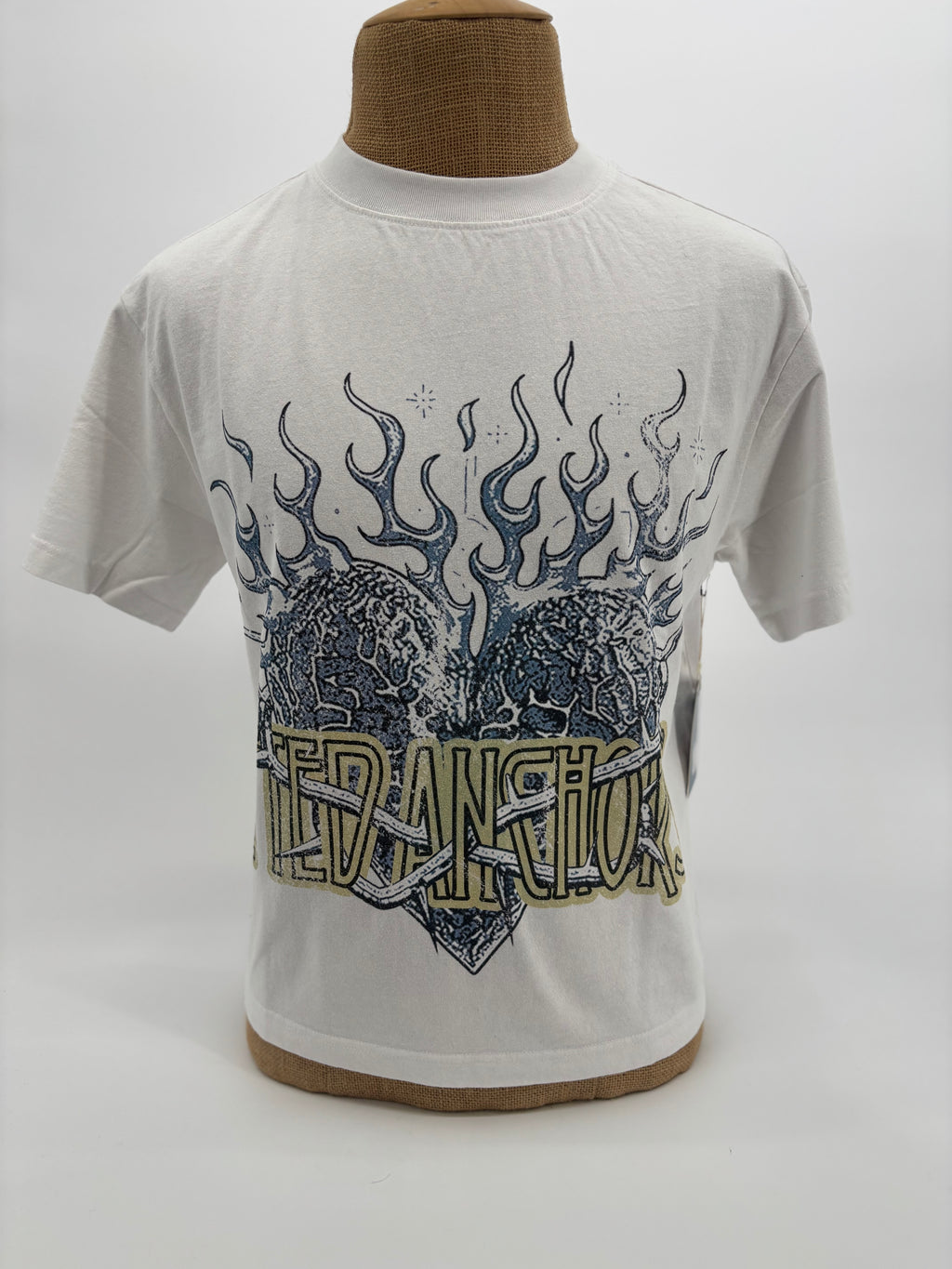 L.A. Zeppelin Crop Tee Wht