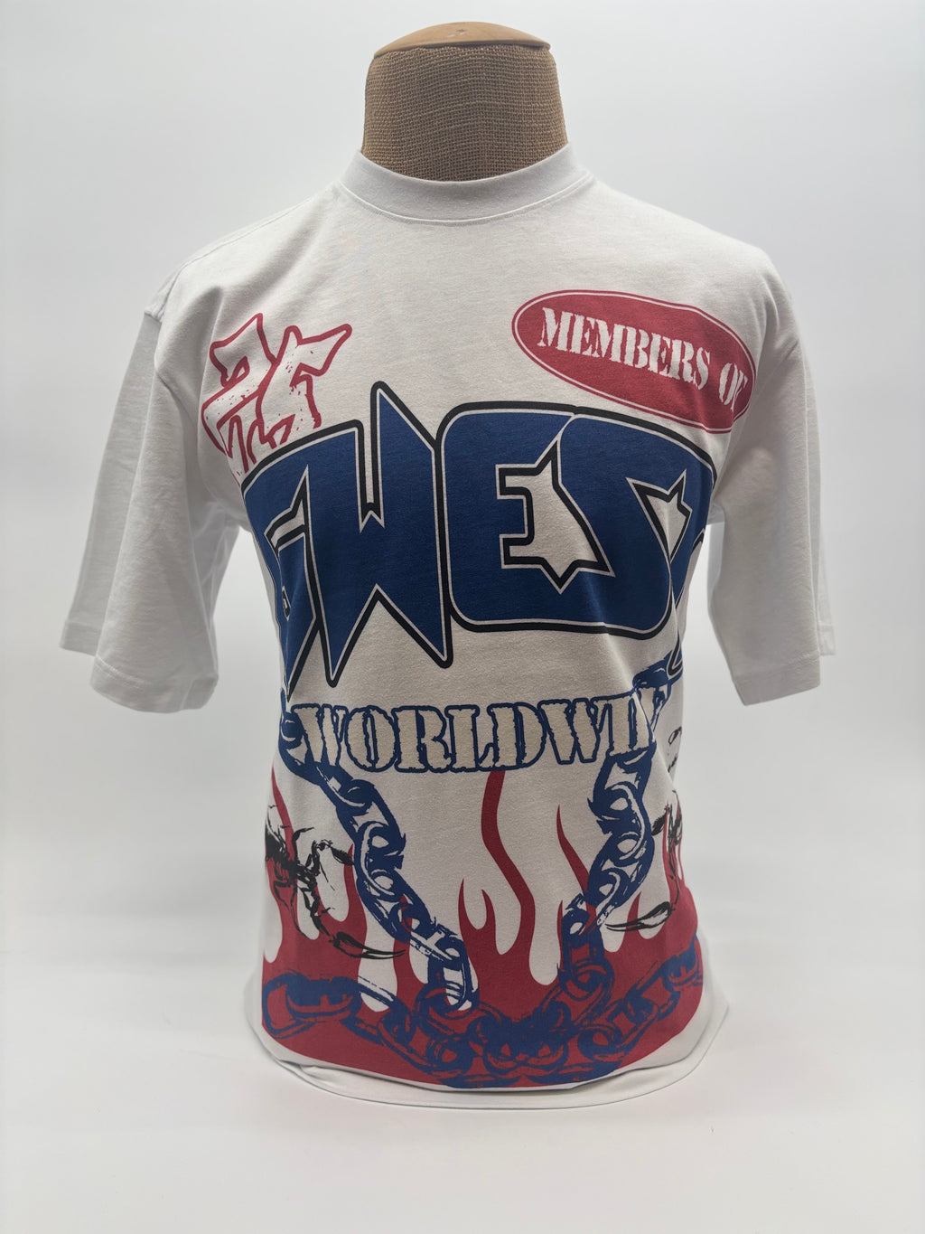 GWest United Flames Tee Wht Navy