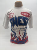 GWest United Flames Tee Wht Navy