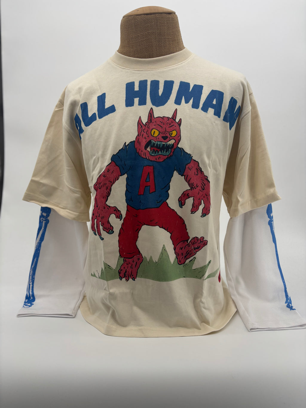 AH Super Gremlin LS Tee Cream