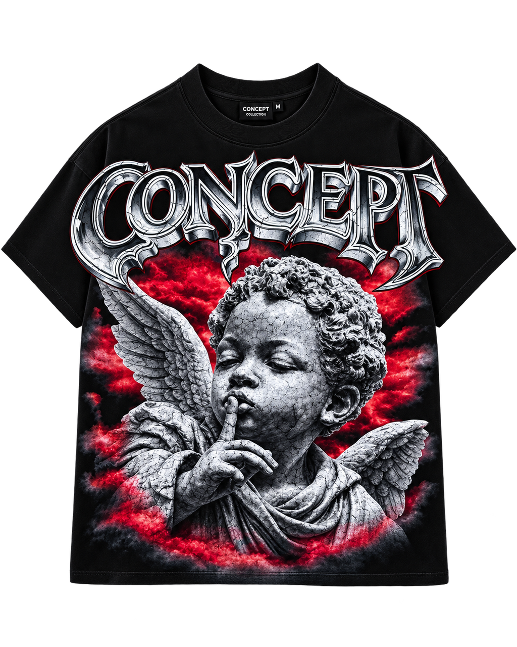 Concept LA Cherub Tee Blk Red