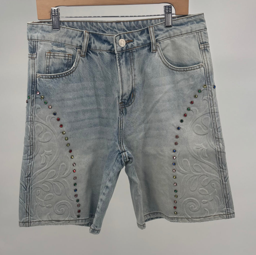 FR Cathedral Denim Shorts Blue