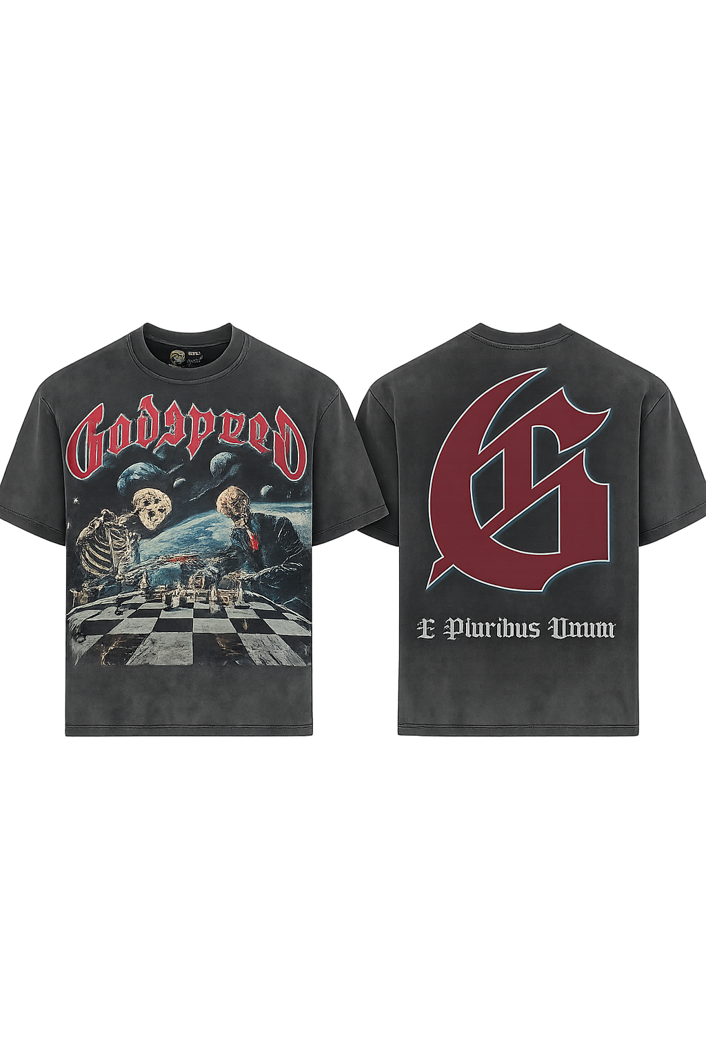 Godspeed Grey Checkmate Tee