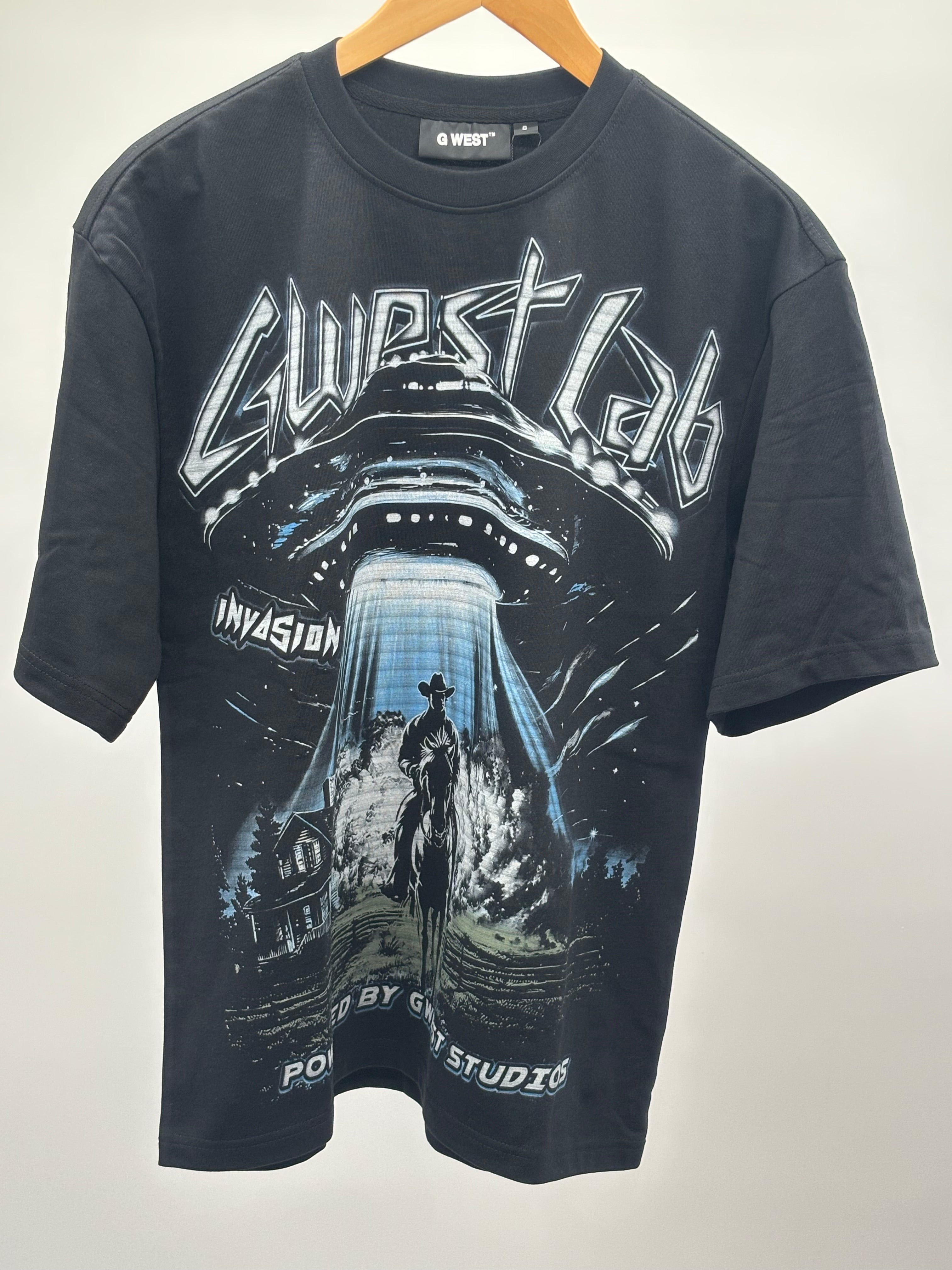 G West UFO Cowboy Tee Blk