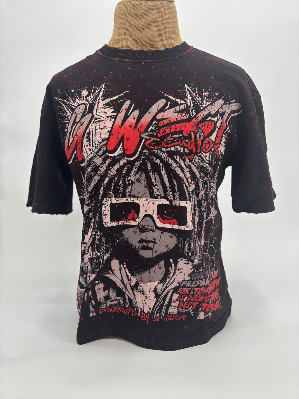 GWest Youth Hustle Tee Blk Red