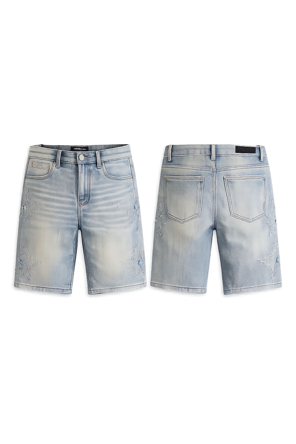 Embellish Star Shorts Blue