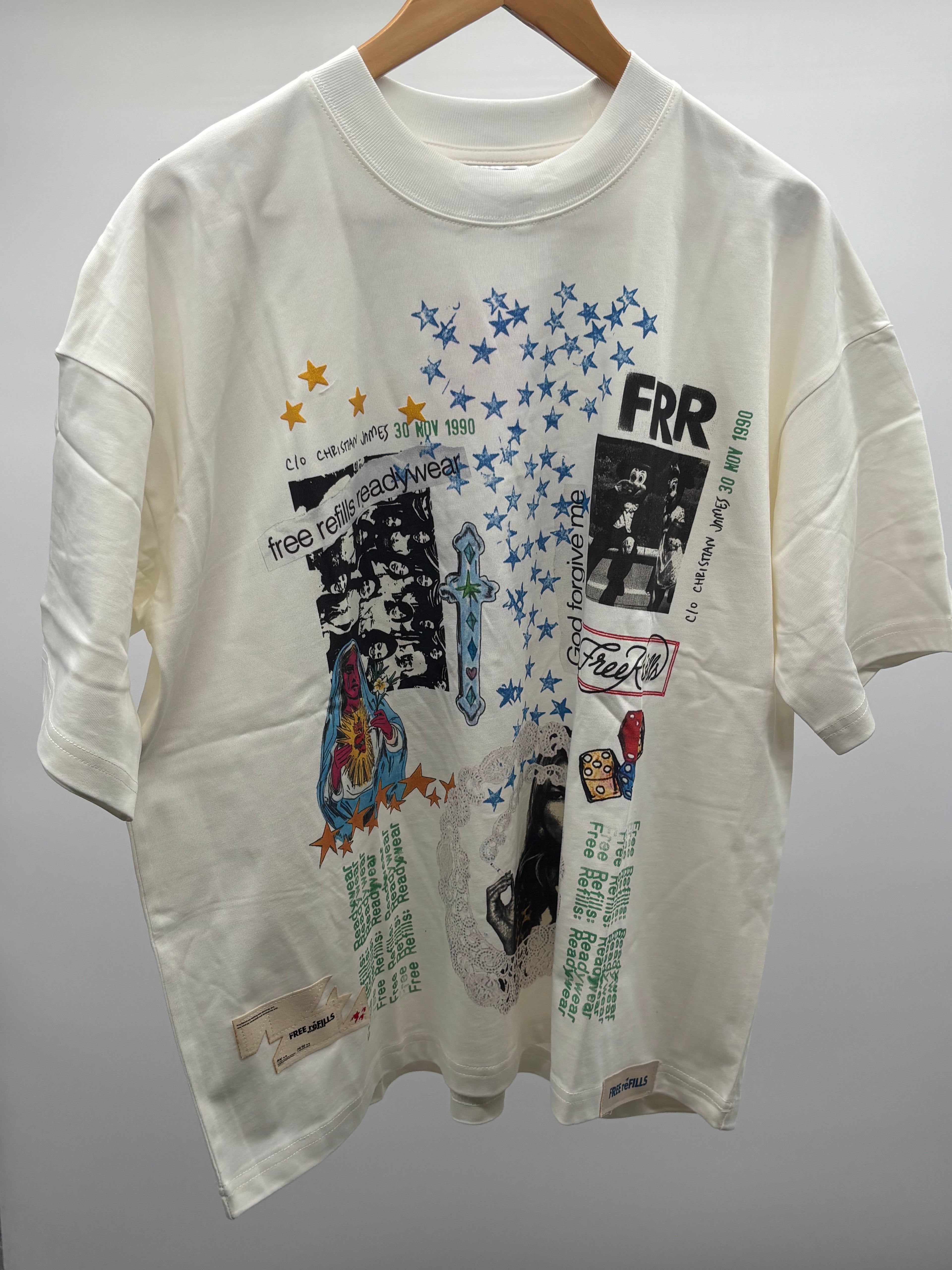 Free Refills Collage Tee Off Wht