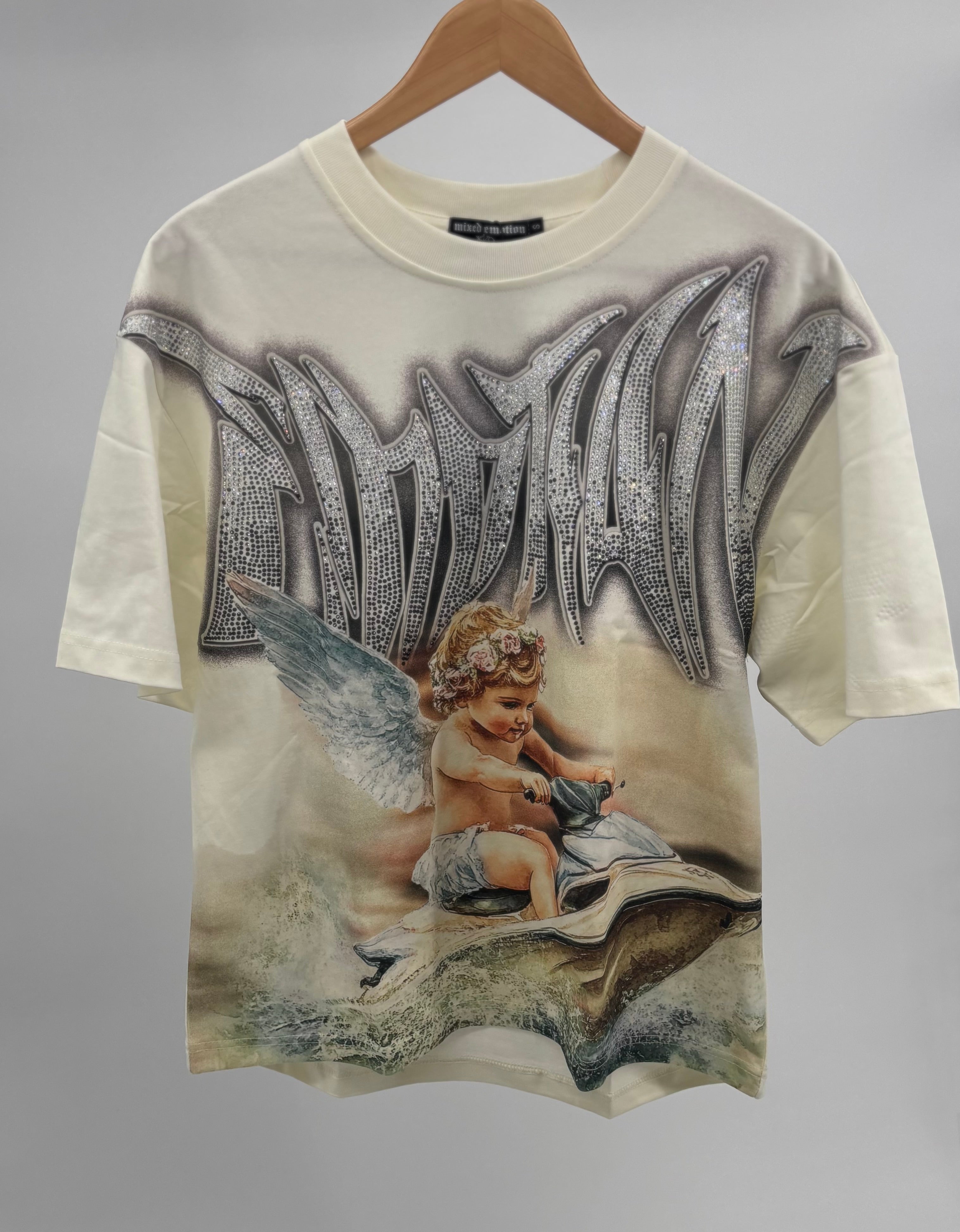 M.E. Jetski Rhinestone Tee Crm