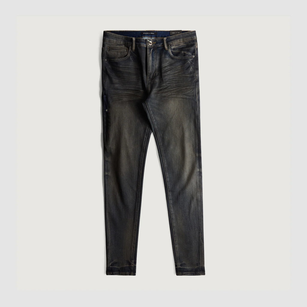 EMB David Skinny Blk Washed