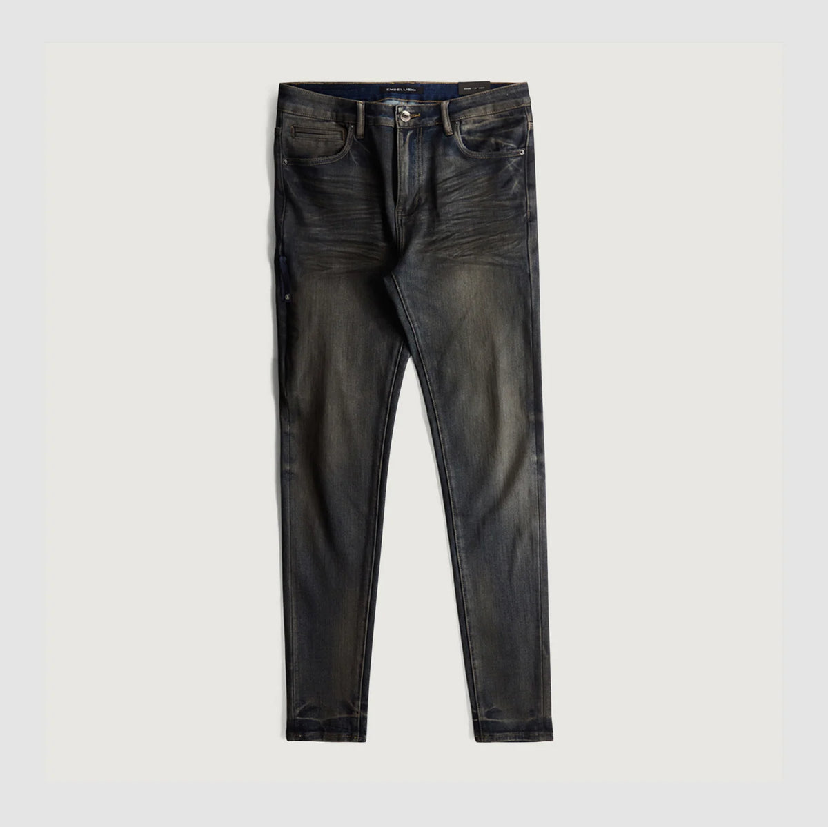 EMB David Skinny Blk Washed