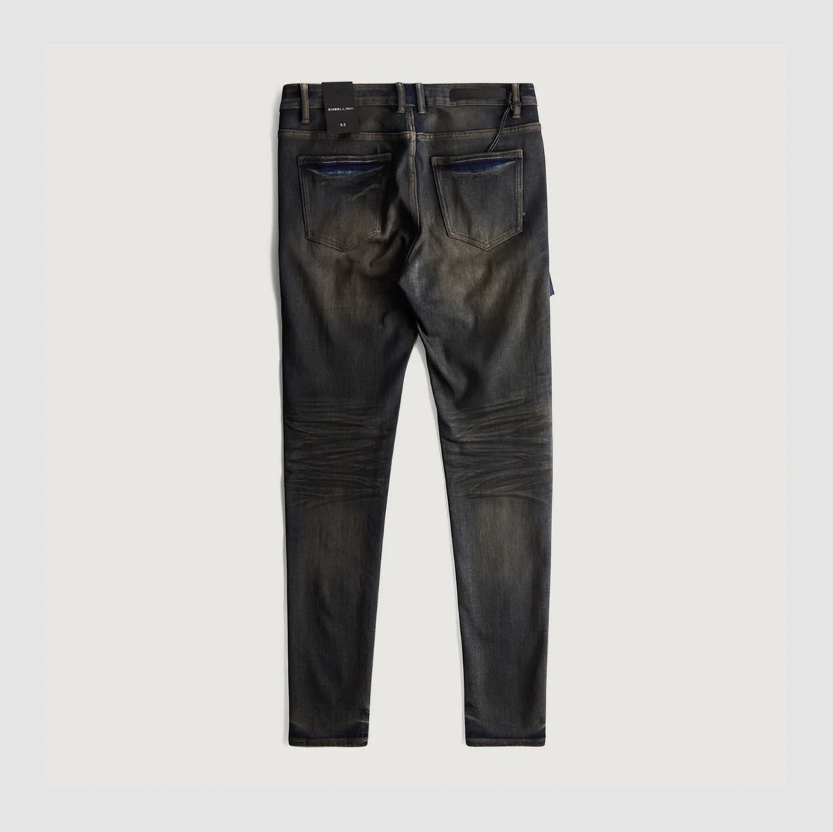 EMB David Skinny Blk Washed