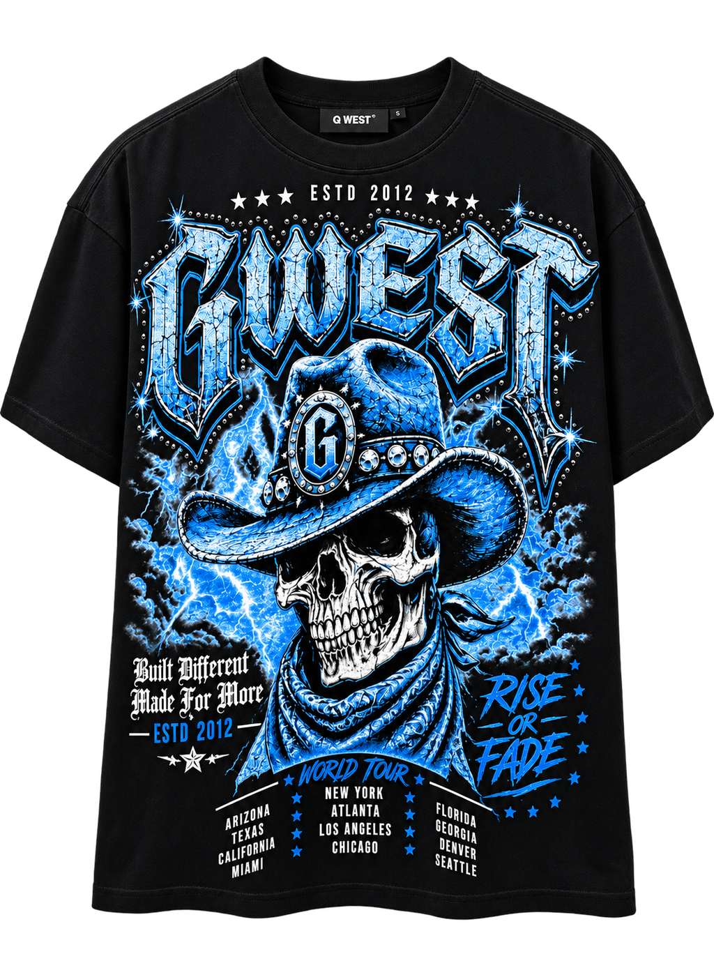 GWest World Tour Tee Blk Blue