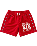Mixed Emotions Red Backyard Nylon Shorts