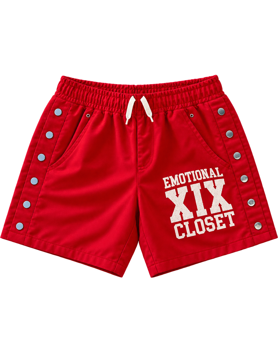 Mixed Emotions Red Backyard Nylon Shorts