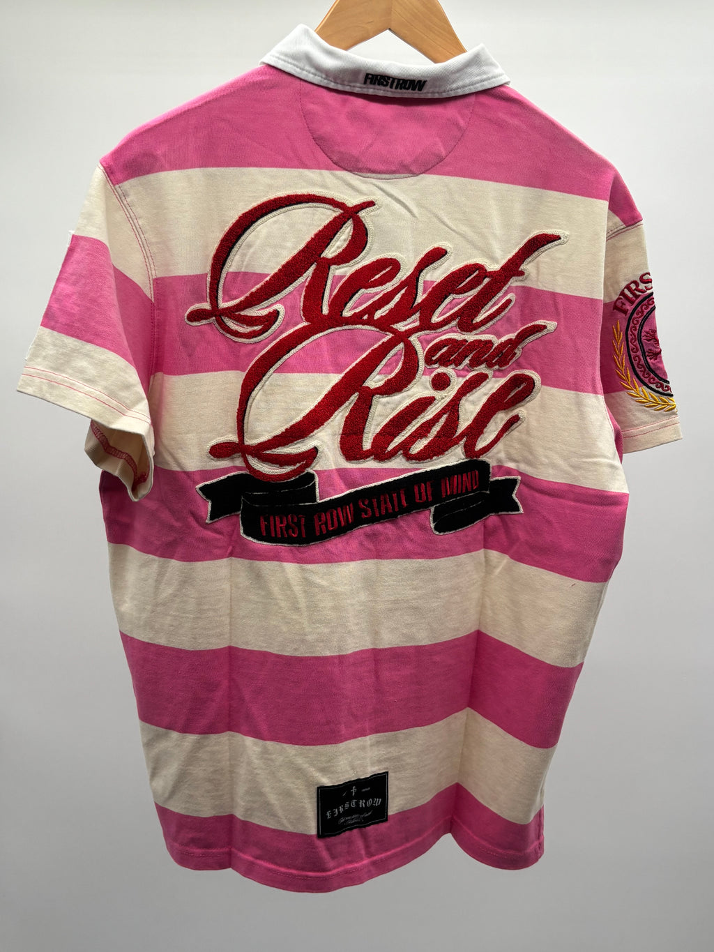 First Row Rugby Polo Pink