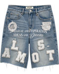 ALSO Letterman Denim Jort Blue