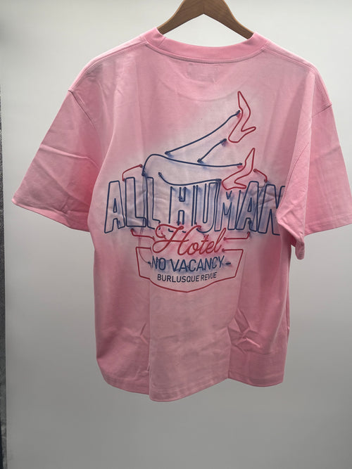 All Human Digits Tee Lt Pink