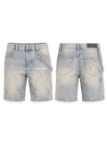 Guapi Faded Cross Denim Shorts