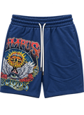 Campus Psychedelic Terry Shorts Blue