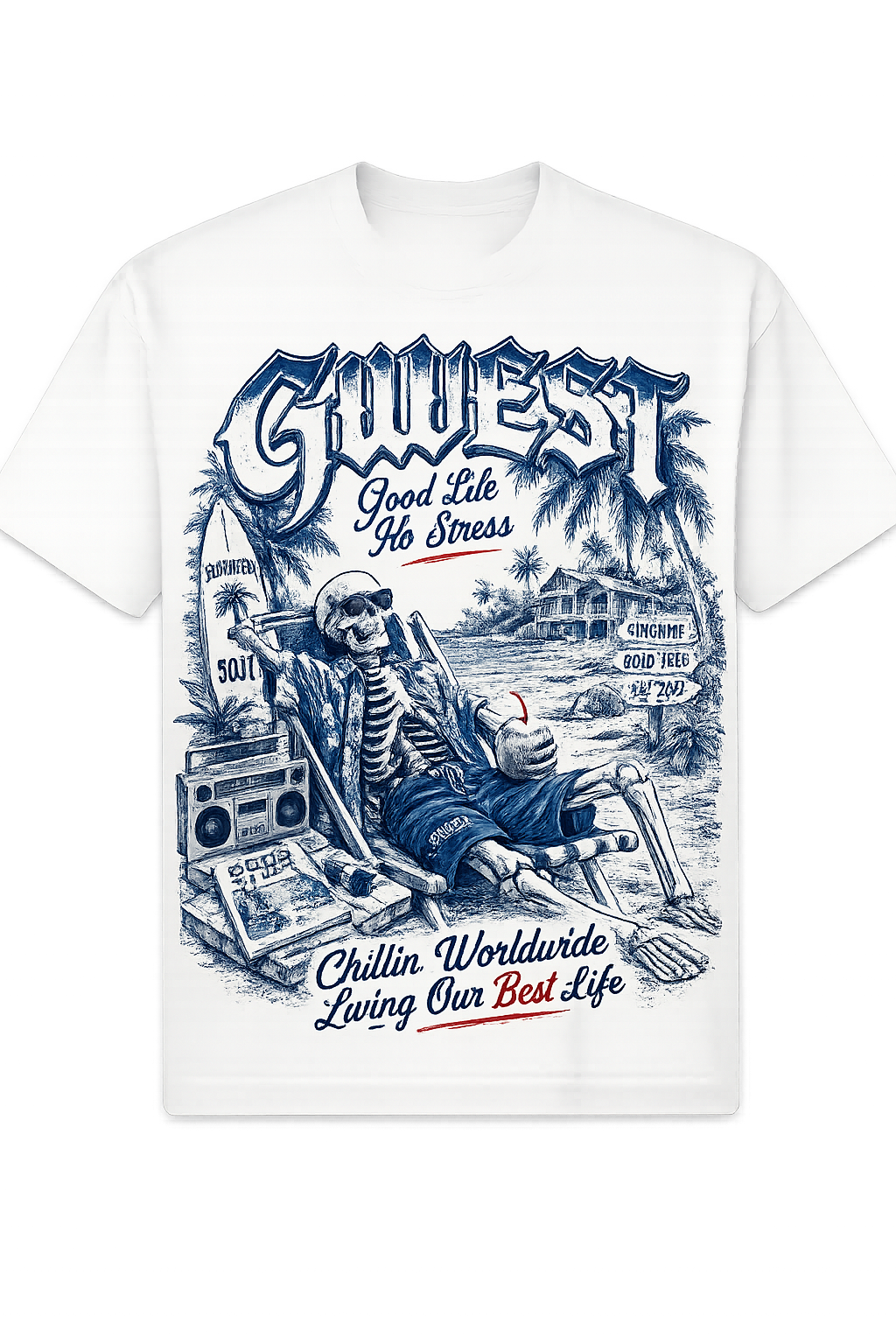 G West Good Life Tee White