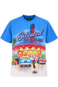 Forever Situated Drive In Tee Blue