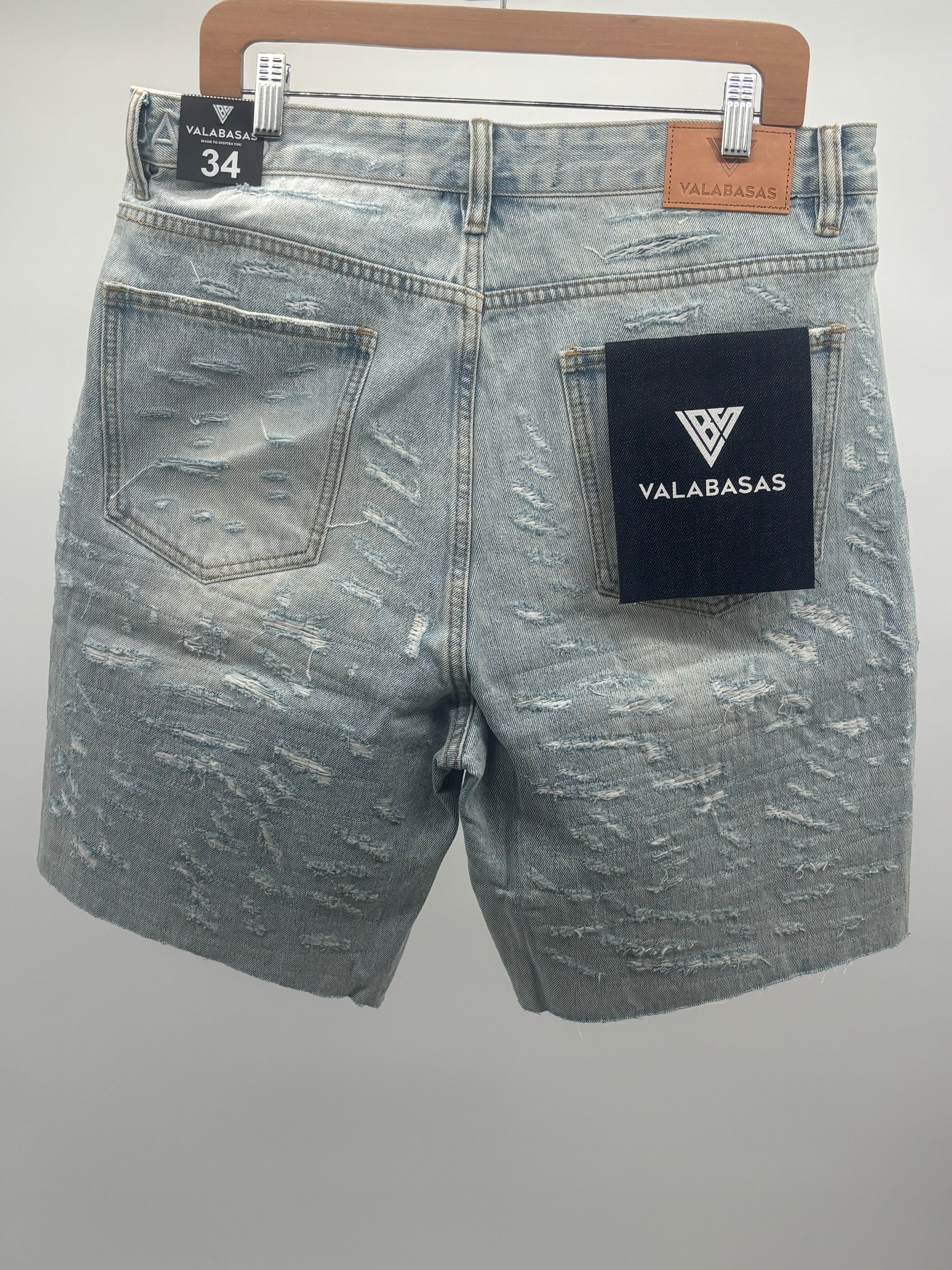 Valabasas Scrape Jorts Lt Blue Wash