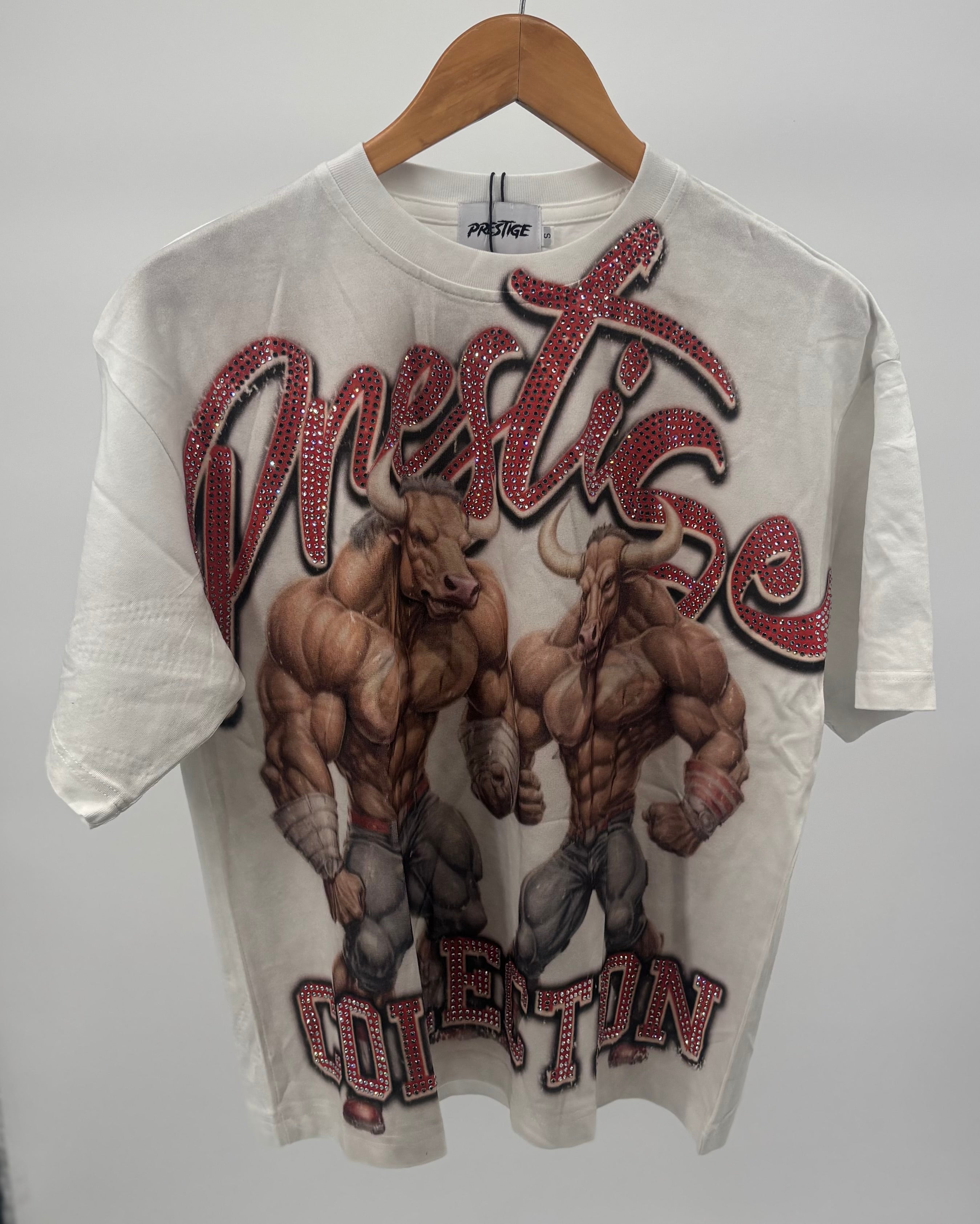 Prestige Rhinestone Bulls Tee