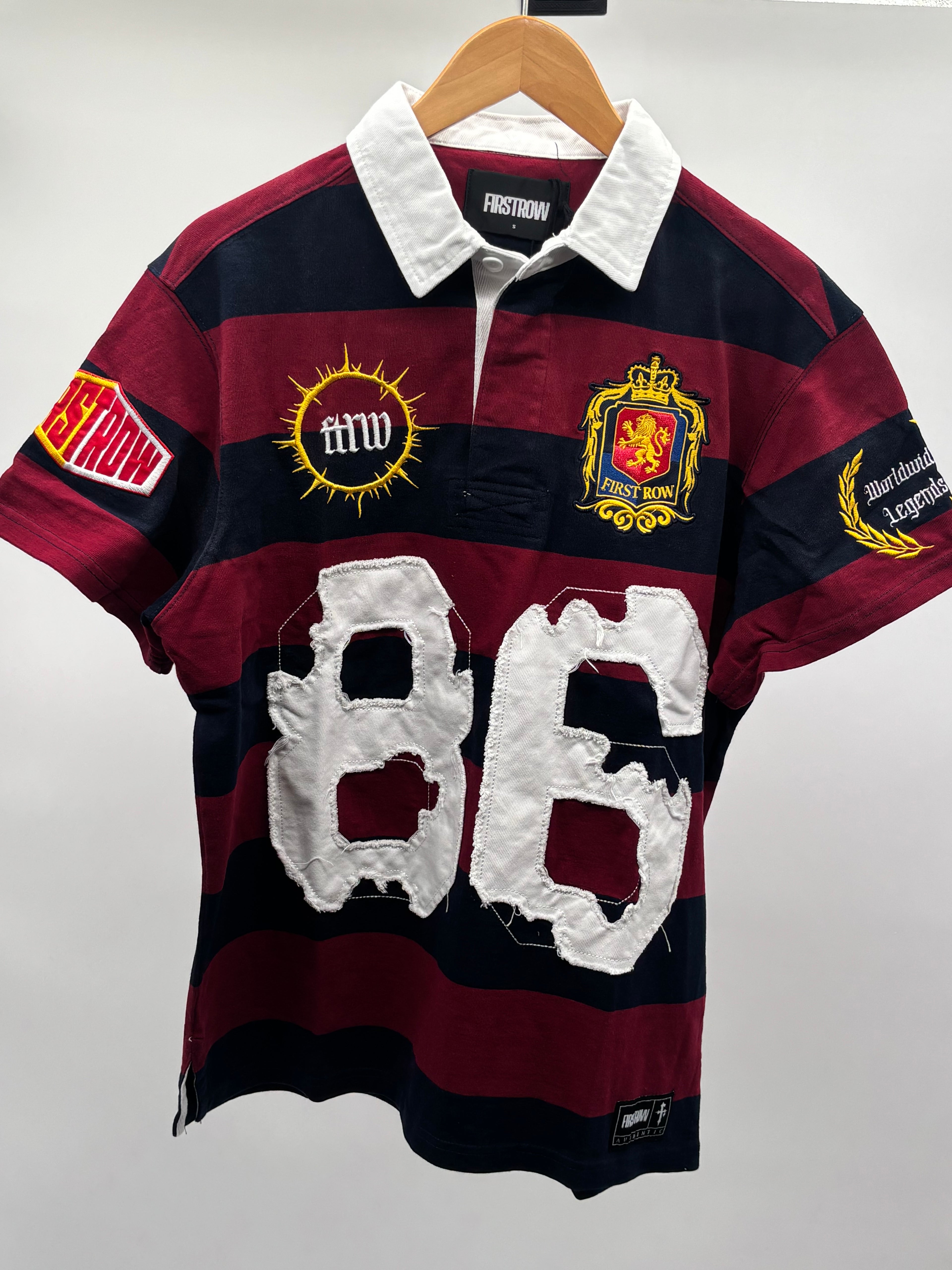 First Row Rugby Polo Burgundy