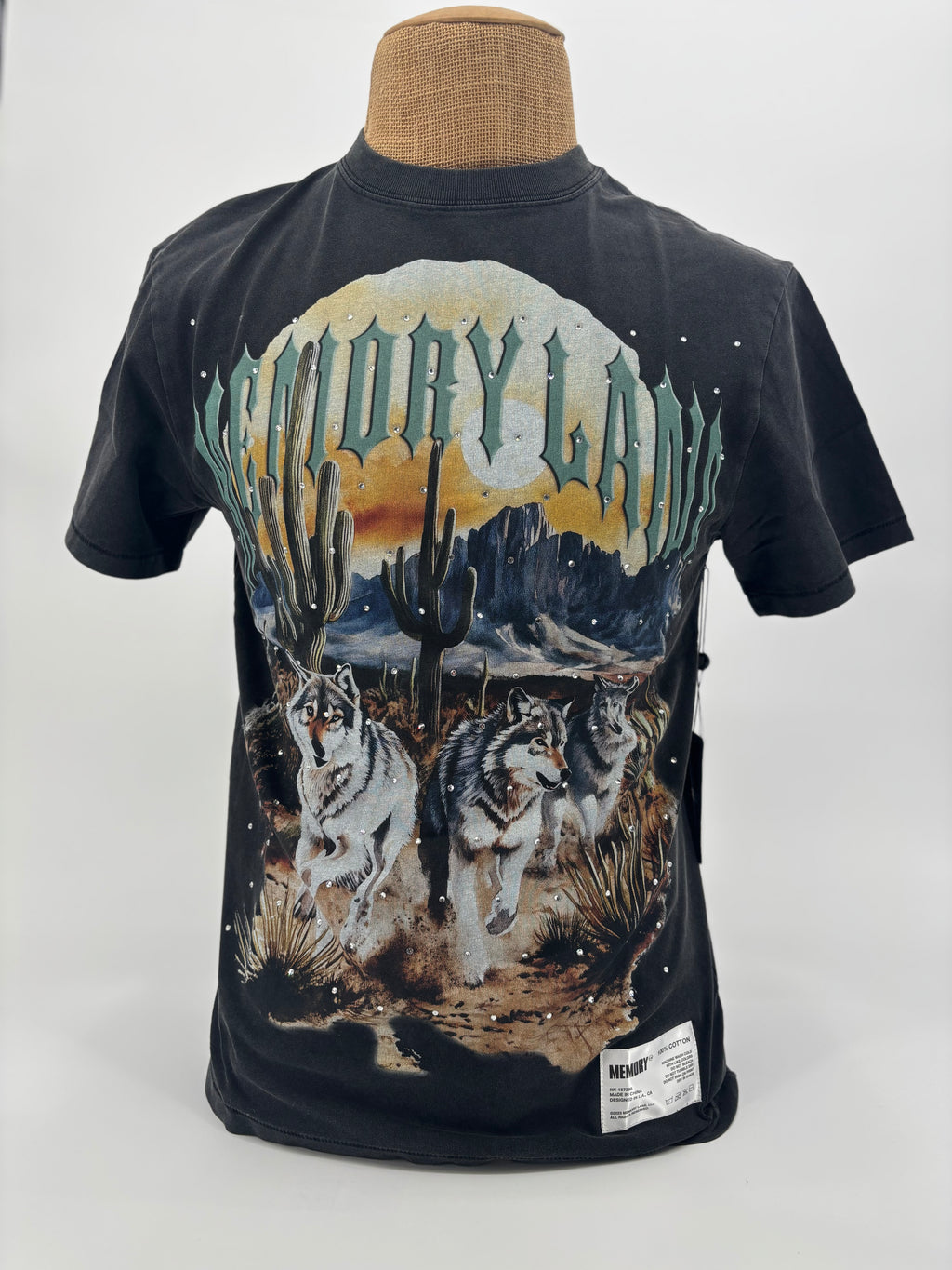 ML Runnin Wolves Tee Vntg Blk