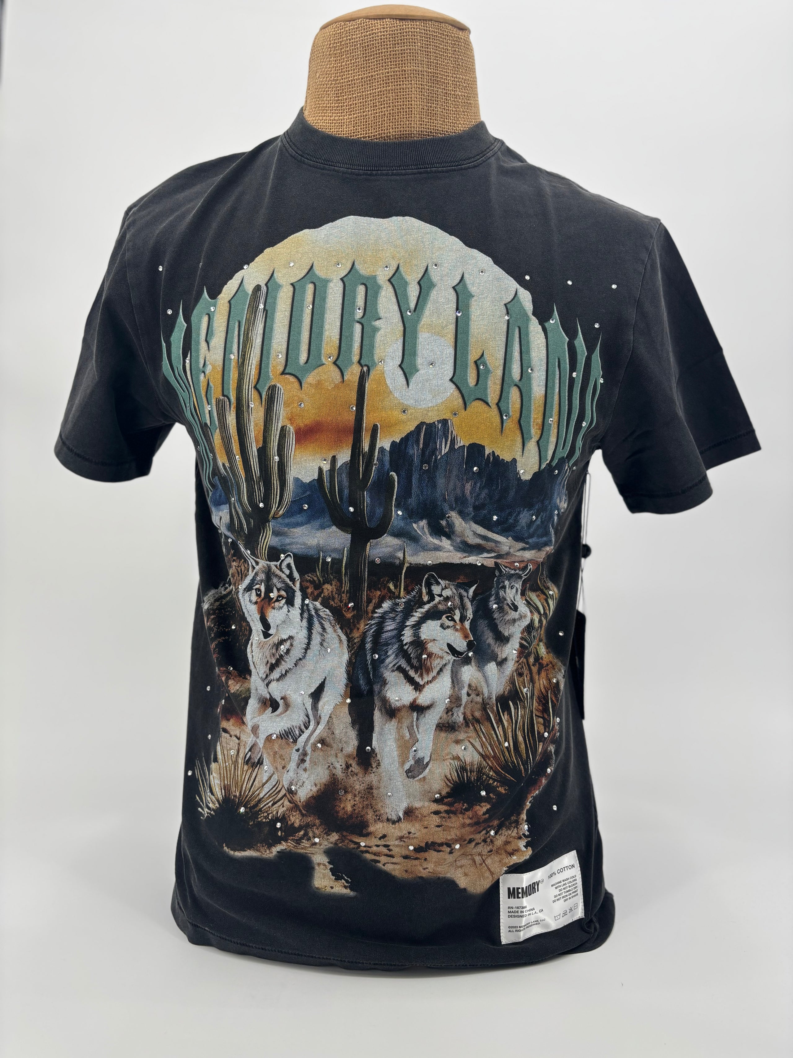 ML Runnin Wolves Tee Vntg Blk