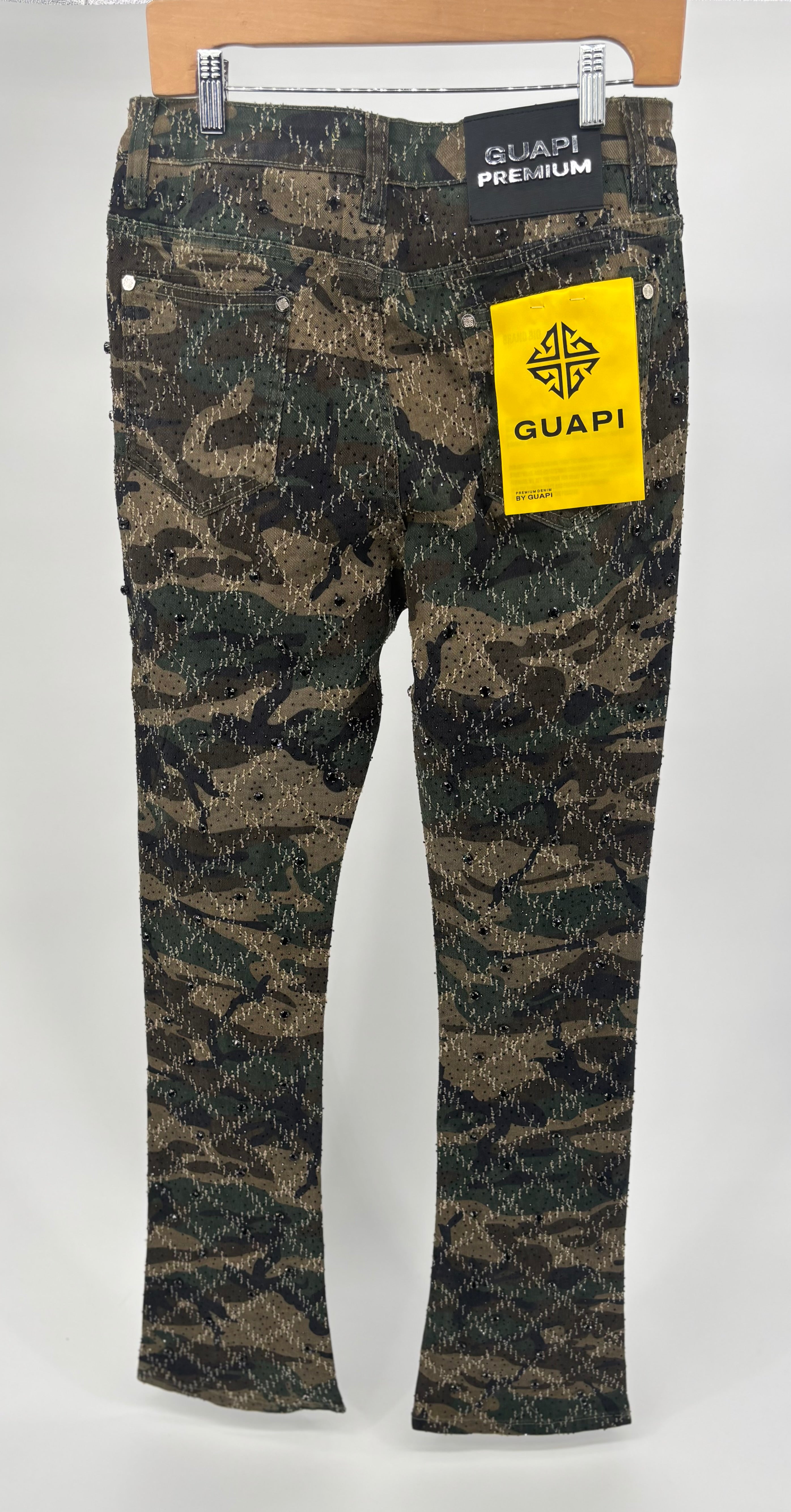 Guapi Camo Embellished Denim