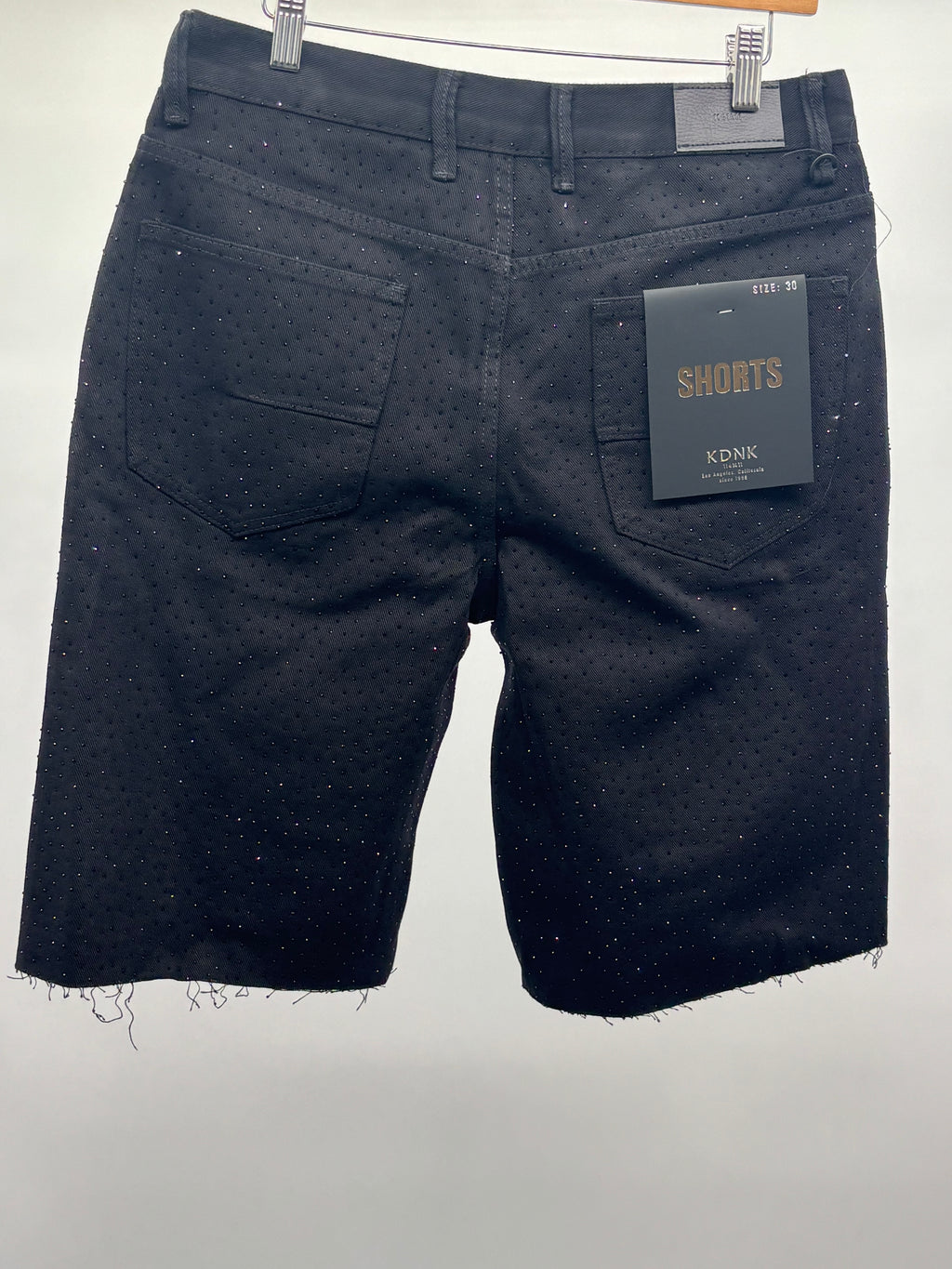 KDNK Rhinestone Shorts Blk