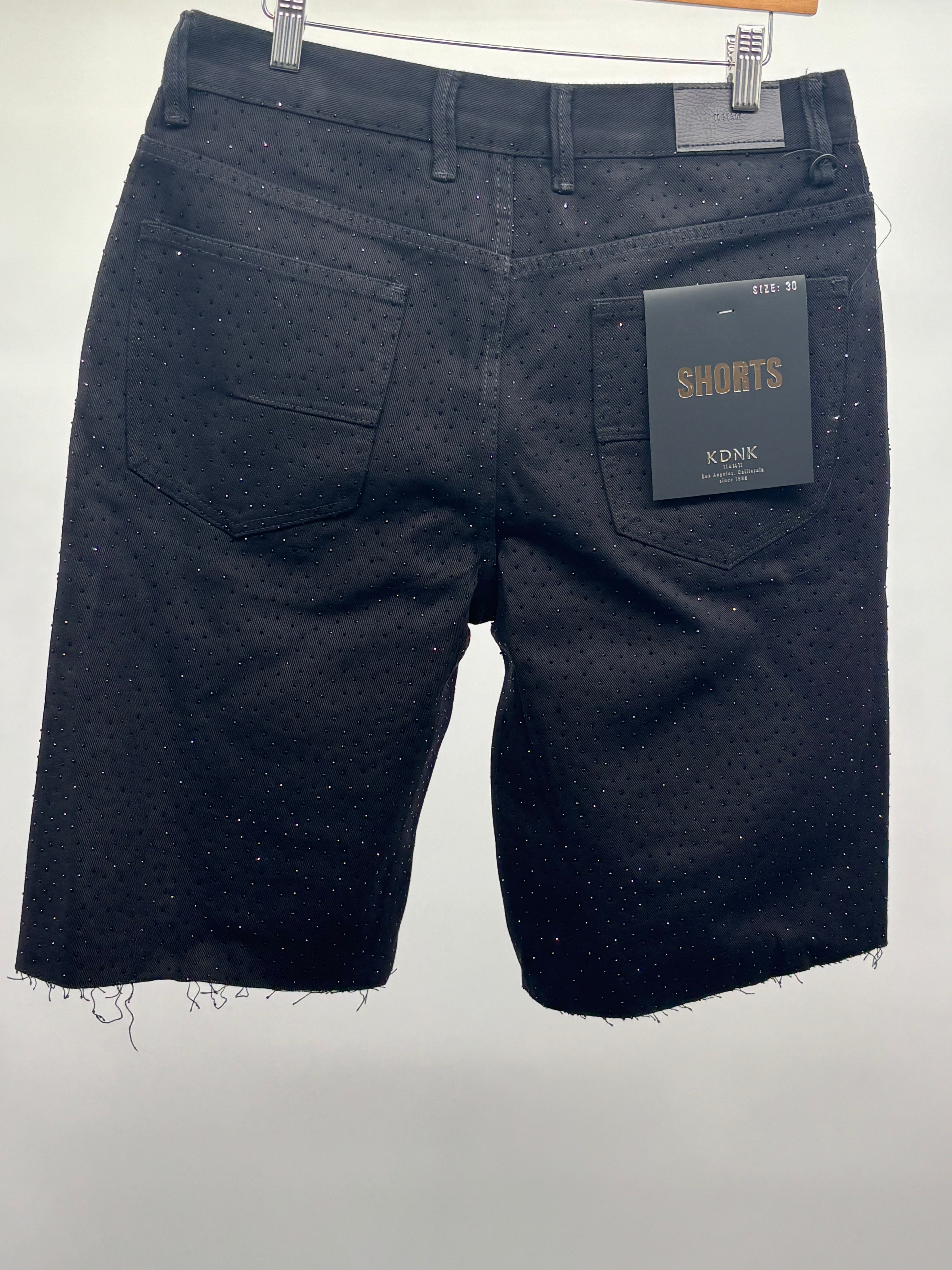 KDNK Rhinestone Shorts Blk