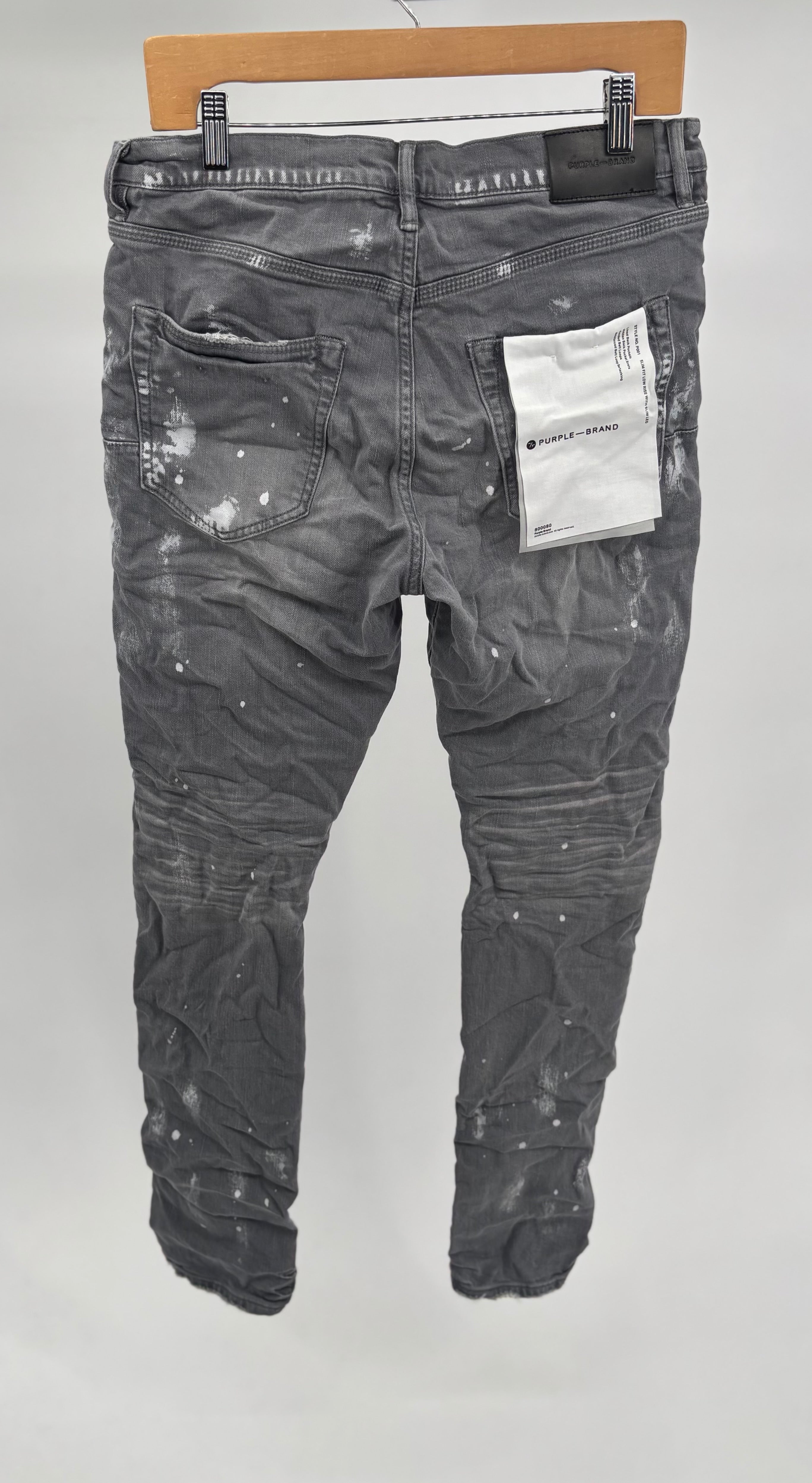Purple Brand Slim Fit Jeans Grey Resin