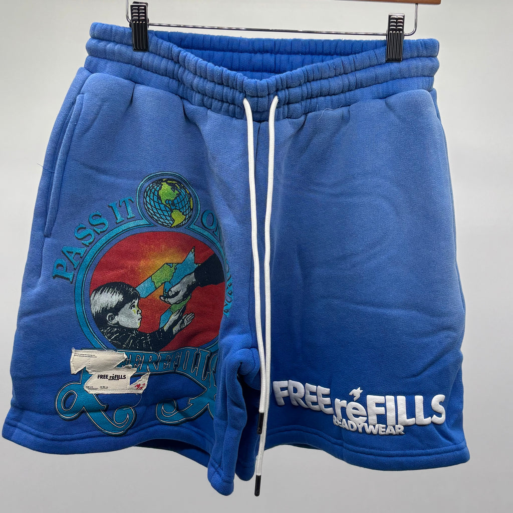 Free Refills Charity Shorts Blue