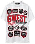 GWest Worldwide Racing Tee Wht Red Blk