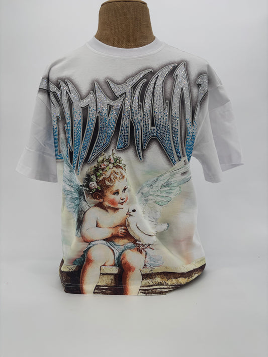 Mixed Emotions Dove Rhinestone Tee