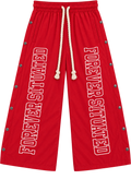Forever Situated Nylon Track Pants Red