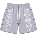 Forever Situated Nylon Track Shorts Gray
