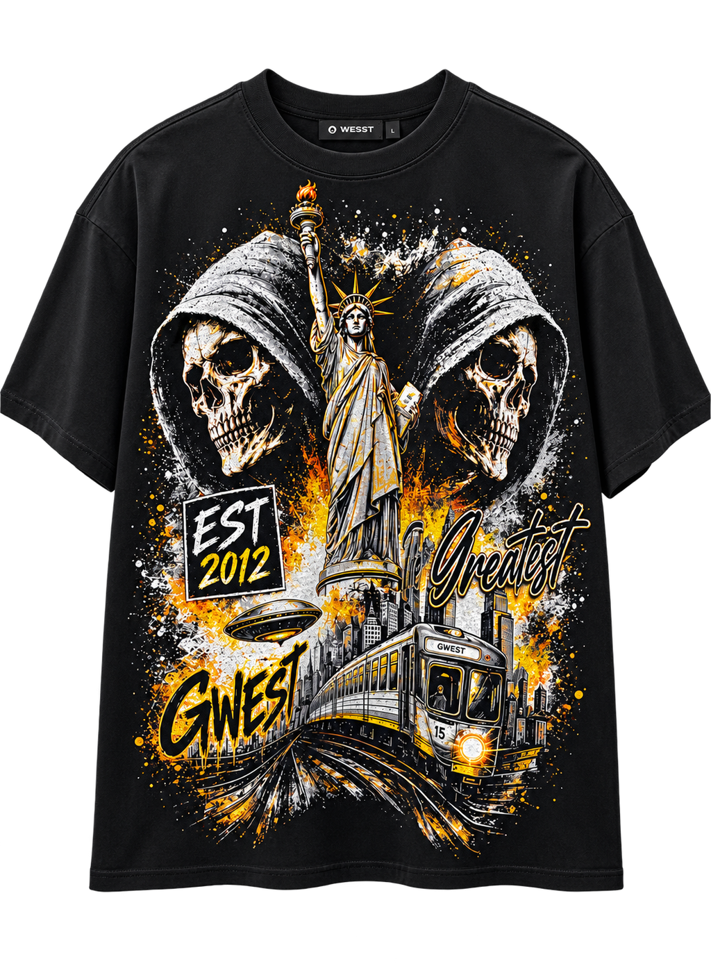GWest The Greatest Tee Blk Yellow