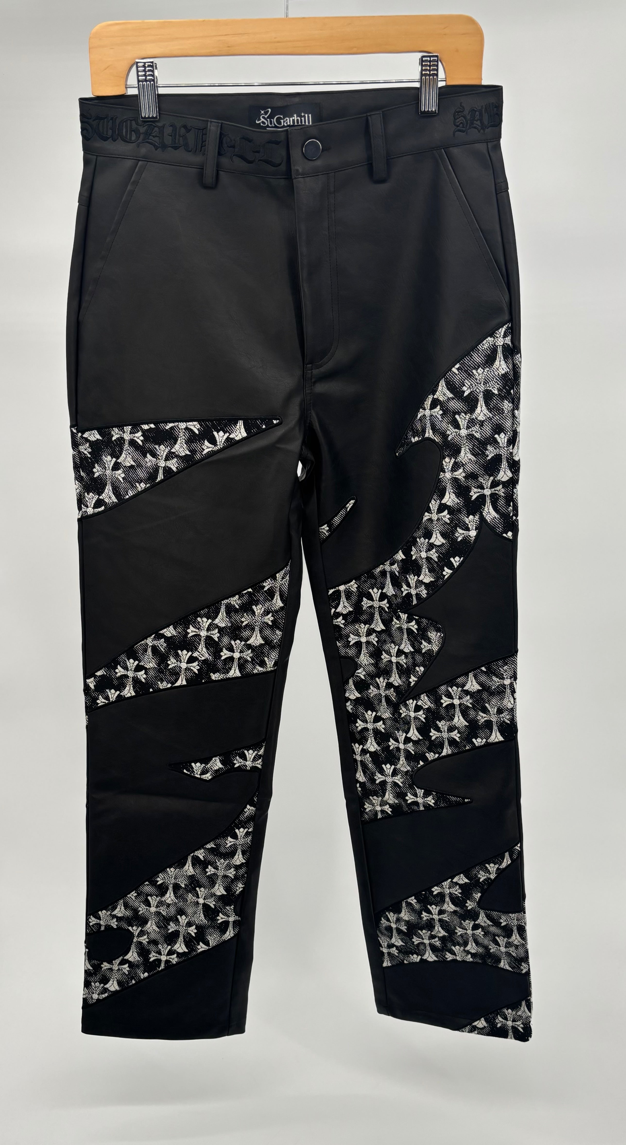S.H. Sabotage Leather Pants Blk