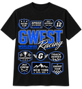 GWest Worldwide Racing Tee Blk Blue Wht