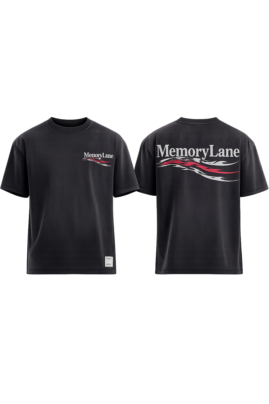 Memory Lane Blazing Trails Tee Vntg Blk