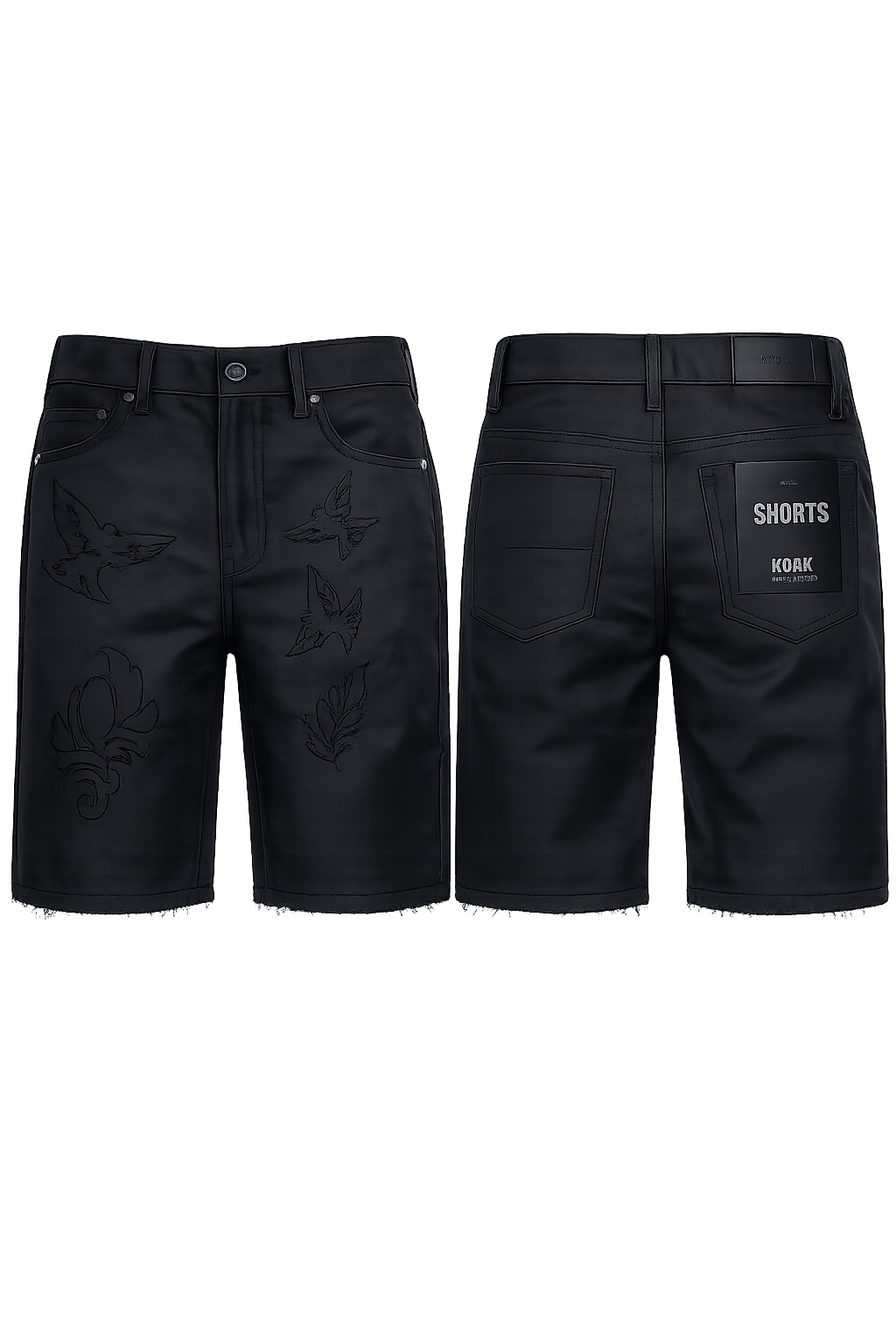 KDNK 3D Embossed Shorts Blk