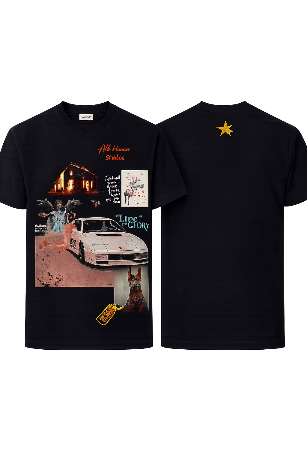 All Human White Ferrari Tee Blk